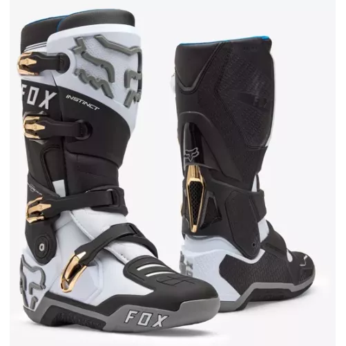 Bottes FOX INSTINCT Noir Blanc OR