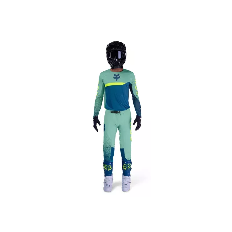 Tenue Fox FLEXAIR FRACTURE Bleu Vert Jaune