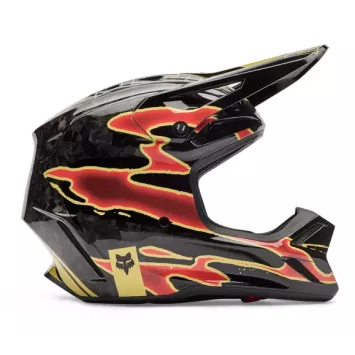 Casque FOX V3 RS INNING Noir Flame