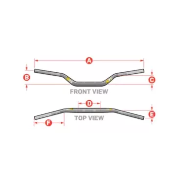 Guidon PRO TAPER EVO Ø28,6 mm CARMICHAEL