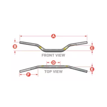 Guidon PRO TAPER EVO Ø28,6 mm CARMICHAEL