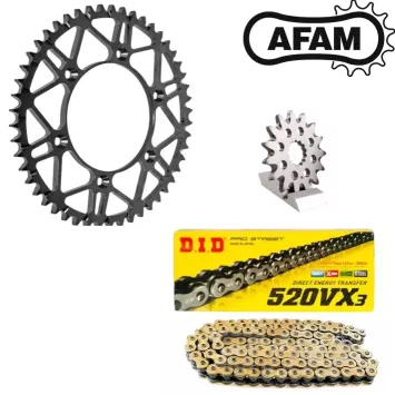 Kit chaine YAMAHA AFAM / DID 250 YZ 03-25 et 450 YZF 01-25