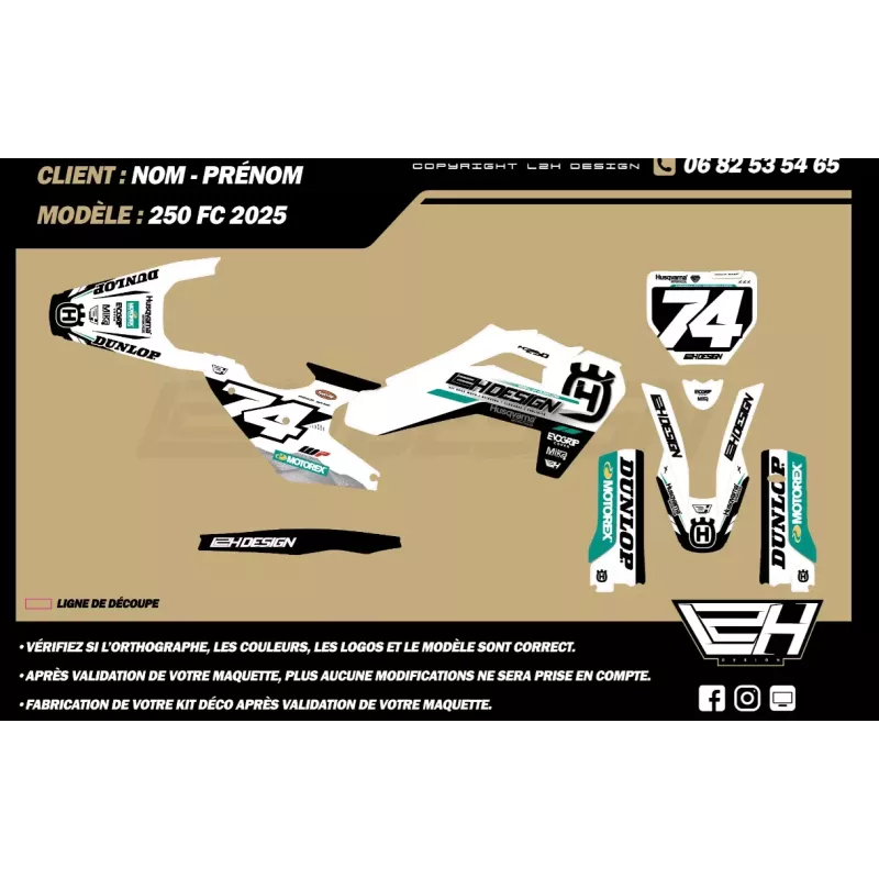 Kit déco semi-perso L2H Husqvarna – Gamme 01 23-26