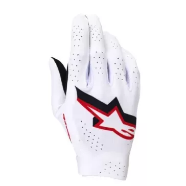 Gants Alpinestars Supertech MX Blanc Noir Rouge Vif