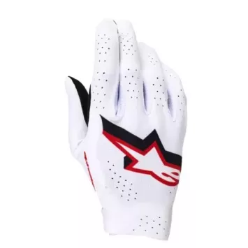 Gants Alpinestars Supertech MX Blanc Noir Rouge Vif