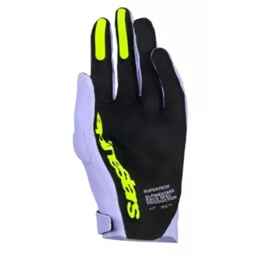 Gants Alpinestars Supertech MX Lavande Fluo Jaune