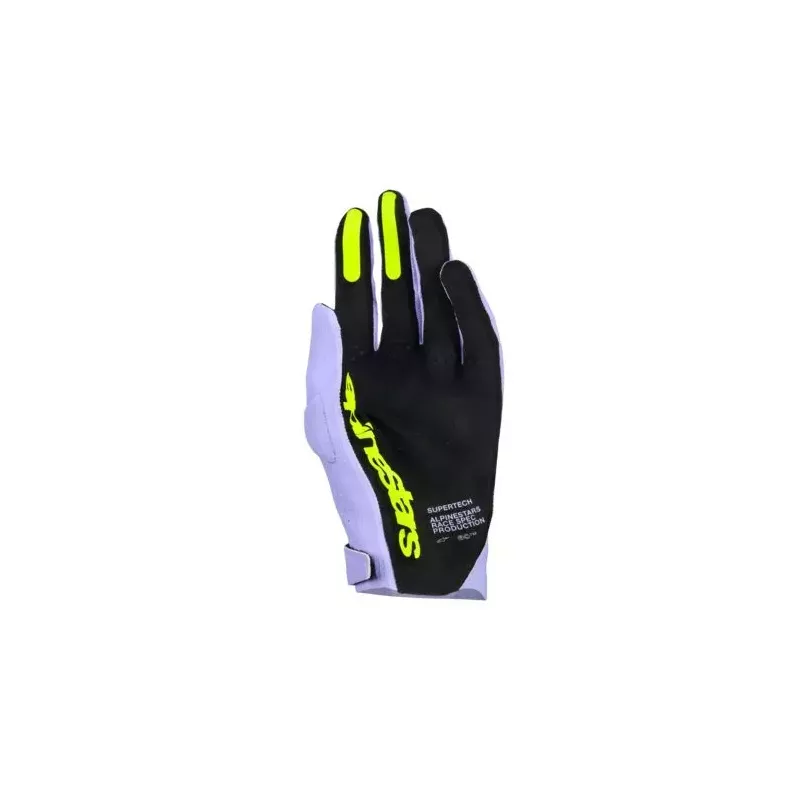 Gants Alpinestars Supertech MX Lavande Fluo Jaune