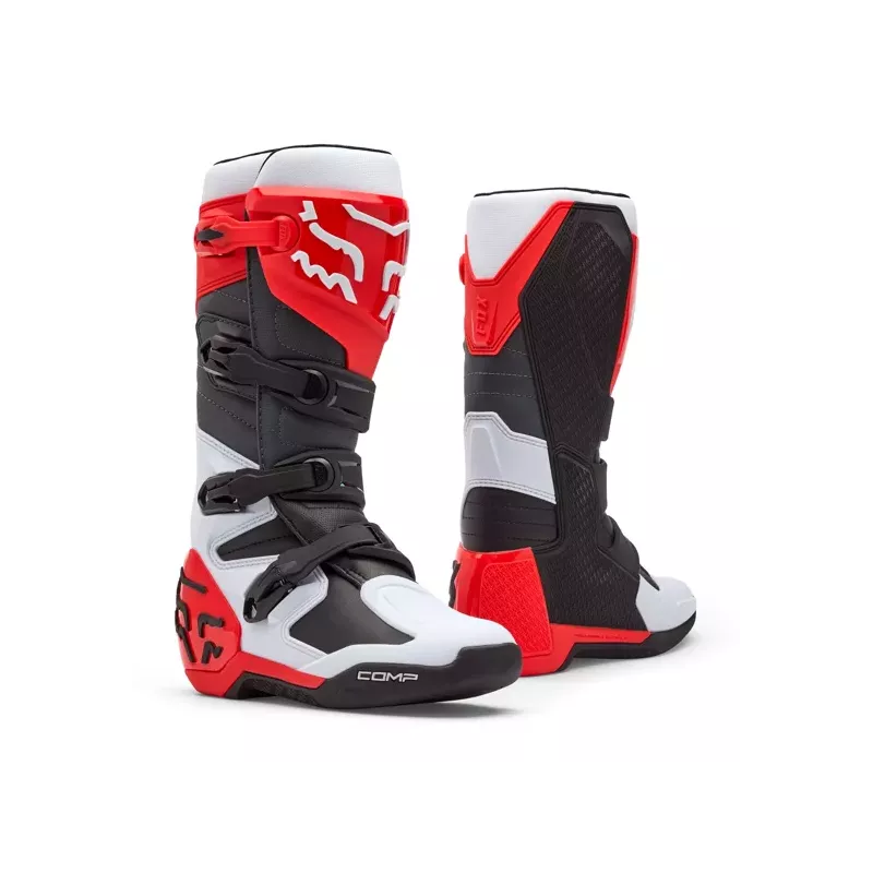 Bottes cross FOX Enfant Comp Rouge - Blanc - Noir 2026