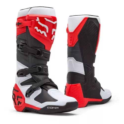 Bottes cross FOX Enfant Comp Rouge - Blanc - Noir 2026