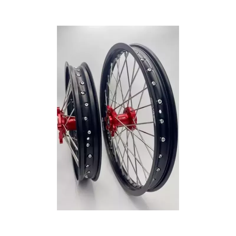 paire de roues 2WMX CRF 14-24 rouge noir