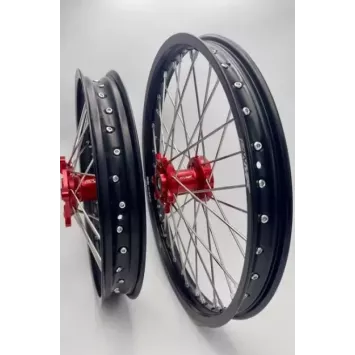 paire de roues 2WMX CRF 14-24 rouge noir