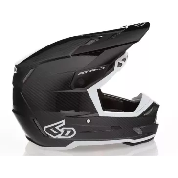 Casque 6D ATR-3 Solid - Noir Blanc Brillant 2026