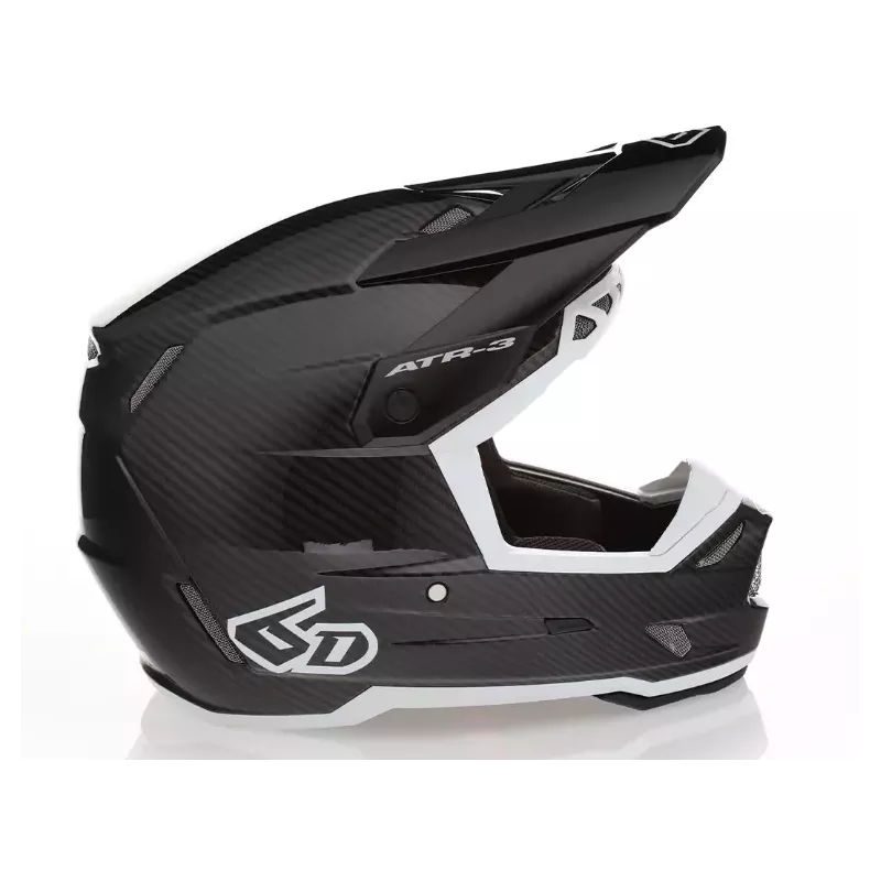 Casque 6D ATR-3 Solid - Noir Blanc Brillant 2026