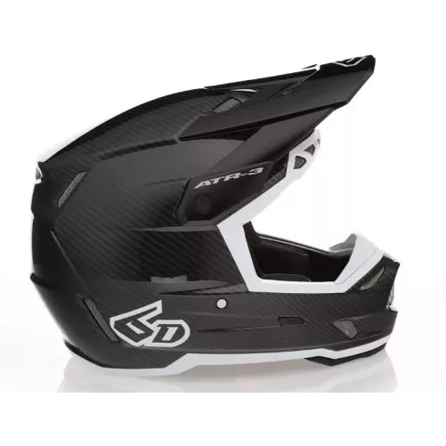 Casque 6D ATR-3 Solid - Noir Blanc Brillant 2026