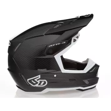 Casque 6D ATR-3 Solid - Noir Blanc Brillant 2026
