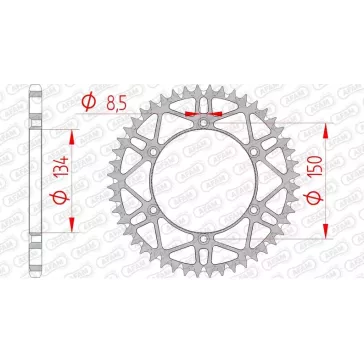 Couronne AFAM acier anti-boue KTM 85 SX 05-25