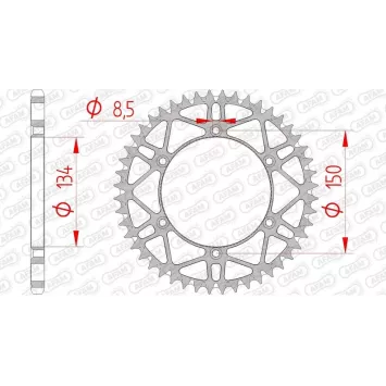Couronne AFAM acier anti-boue KTM 85 SX 05-25