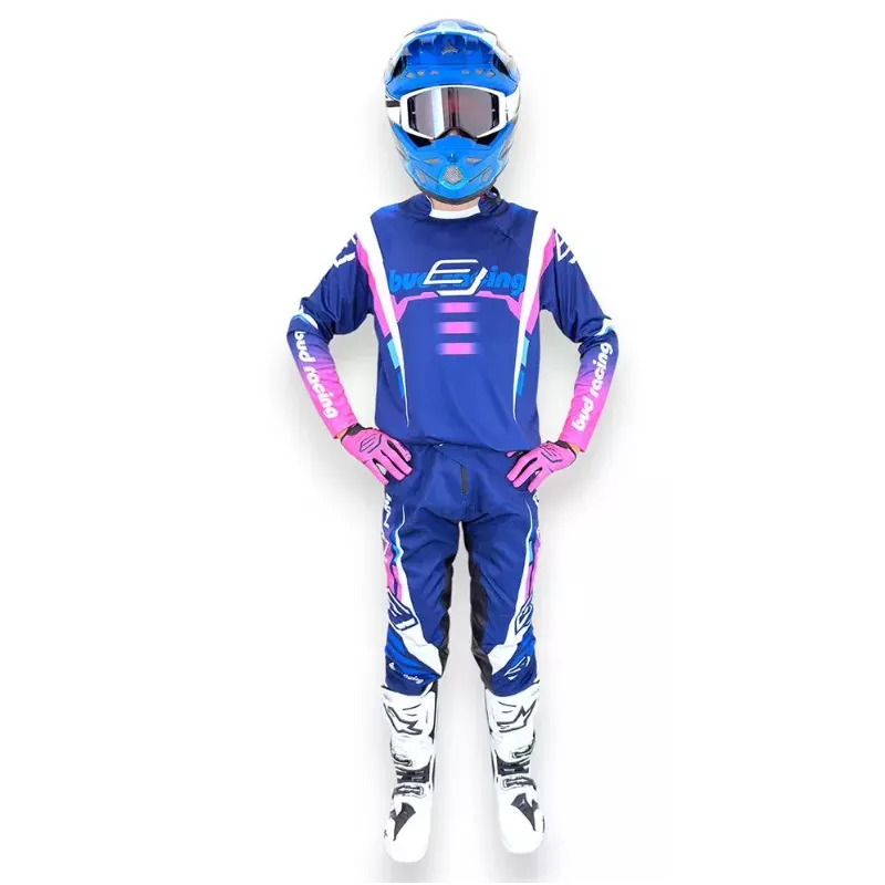 TENUE BUD racing Champion's Bleu Marine Bleu Clair Rose 2026