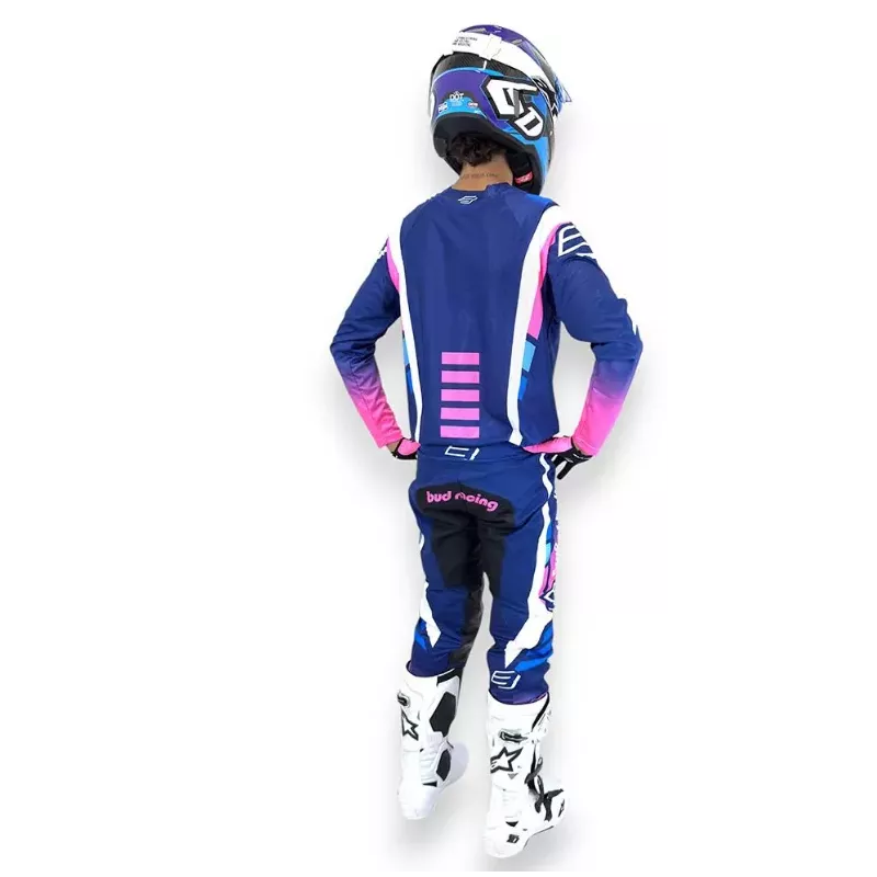 TENUE BUD racing Champion's Bleu Marine Bleu Clair Rose 2026