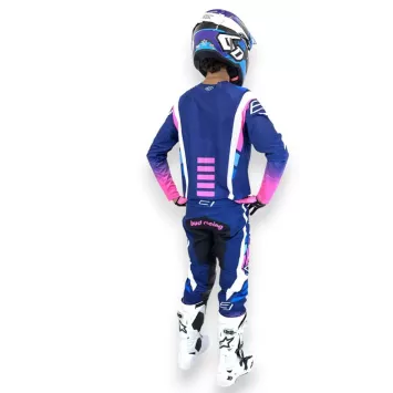 TENUE BUD racing Champion's Bleu Marine Bleu Clair Rose 2026