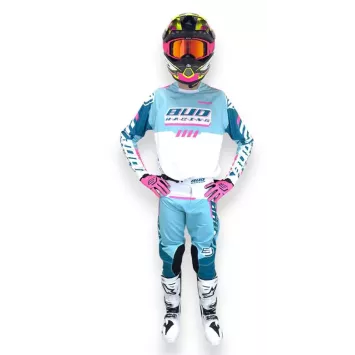 TENUE BUD racing Turquoise Blanc 2026