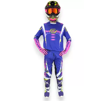 TENUE ENFANT BUD Racing Champion's Violette Blanc Jaune