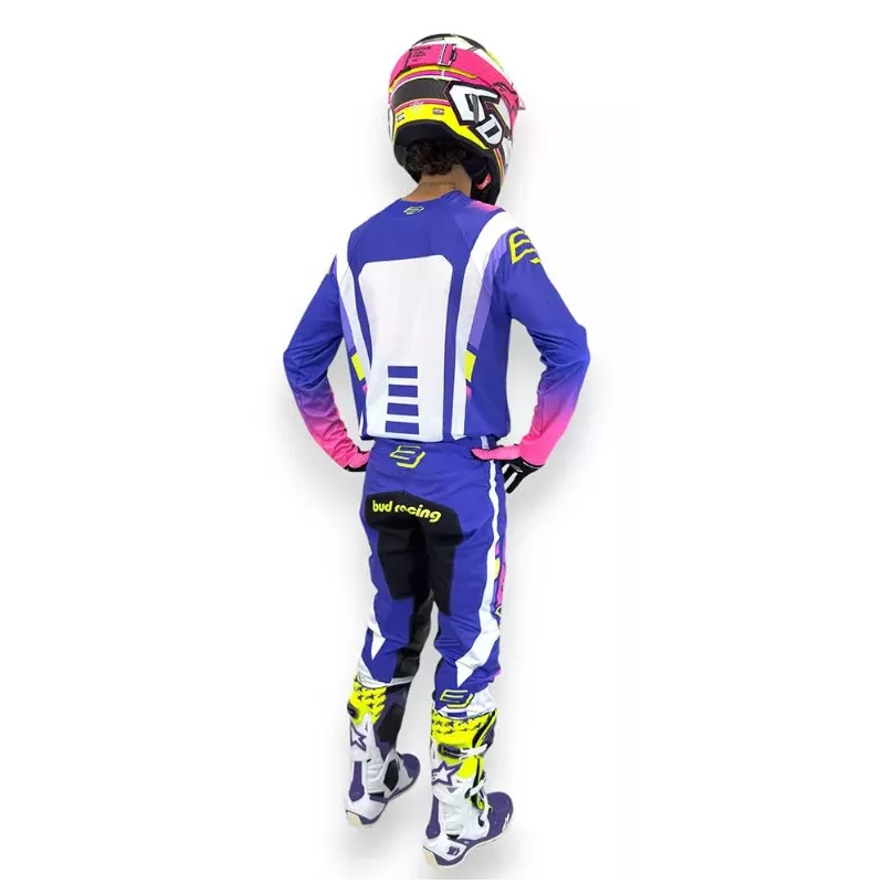 TENUE ENFANT BUD Racing Champion's Violette Blanc Jaune