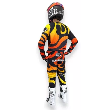 TENUE ENFANT BUD Racing Lava Noir Orange Jaune