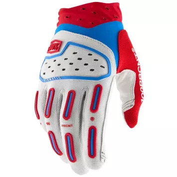 Gants 100% AIRMATIC Patriot Bleu-Blanc-Rouge 2026