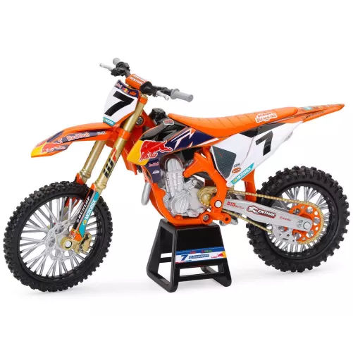 Moto miniature KTM 450 SX-F Red Bull d’A. Plessinger, au 1/12