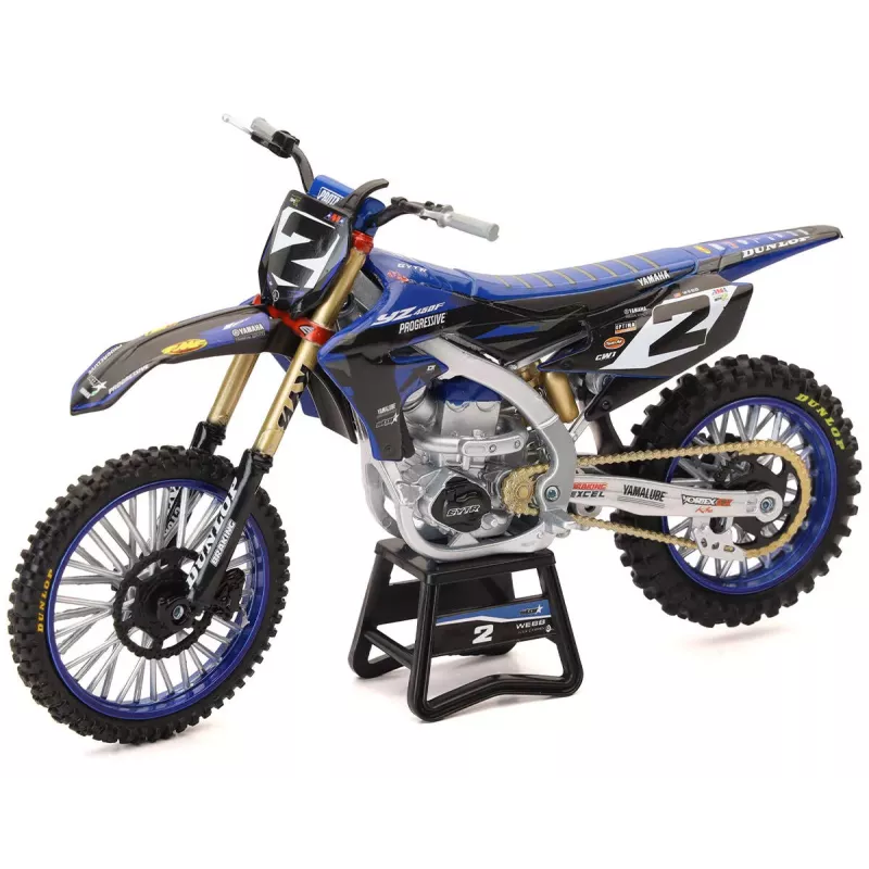Moto miniature Yamaha 450 YZF de C. Webb, au 1/12