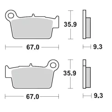Plaquettes arrière MOTOMASTER GP YAMAHA 08-25