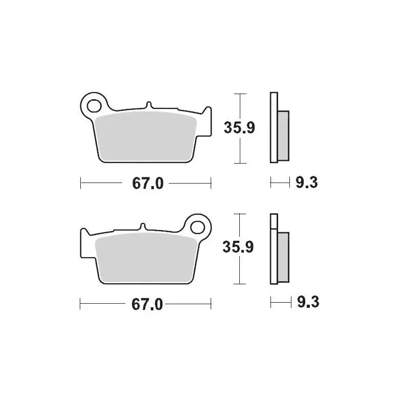 Plaquettes arrière MOTOMASTER GP YAMAHA 08-25