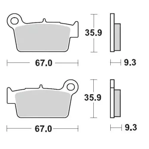 Plaquettes arrière MOTOMASTER GP YAMAHA 08-25