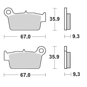 Plaquettes arrière MOTOMASTER GP YAMAHA 08-25