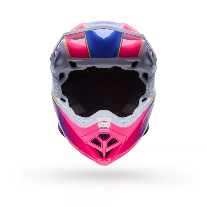 Casque BELL Moto-10 Mips Falcon - Rose Bleu Jaune 2026