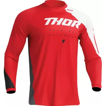 Maillot youth THOR Thor Sector Edge rouge/blanc