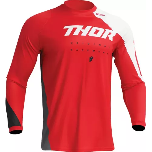 Maillot youth THOR Thor Sector Edge rouge/blanc