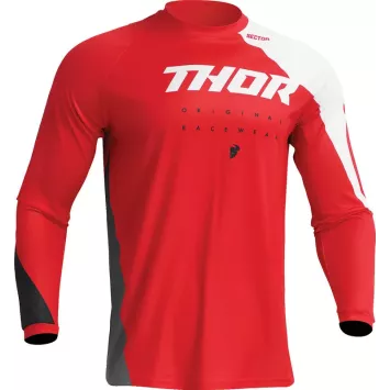 Maillot youth THOR Thor Sector Edge rouge/blanc