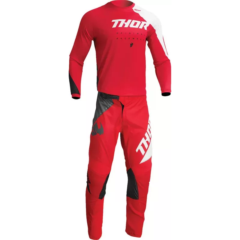 Maillot youth THOR Thor Sector Edge rouge/blanc