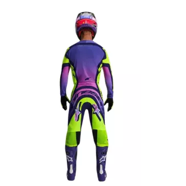 Tenue Complète Alpinestars Supertech Pro Vista Jaune Violet