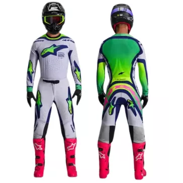 Tenue Complète Alpinestars Supertech Pro Vista Grise Verte