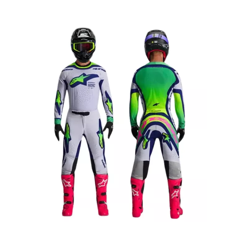 Tenue Complète Alpinestars Supertech Pro Vista Grise Verte