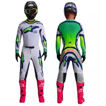 Tenue Complète Alpinestars Supertech Pro Vista Grise Verte