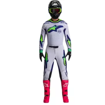 Tenue Complète Alpinestars Supertech Pro Vista Grise Verte