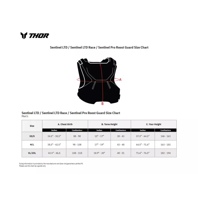 Protection dorsale THOR SENTINEL PRO noir