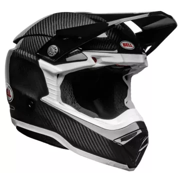 Casque BELL Moto-10 Spherical - SOLID Black/White