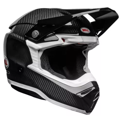 Casque BELL Moto-10 Spherical - SOLID Black/White