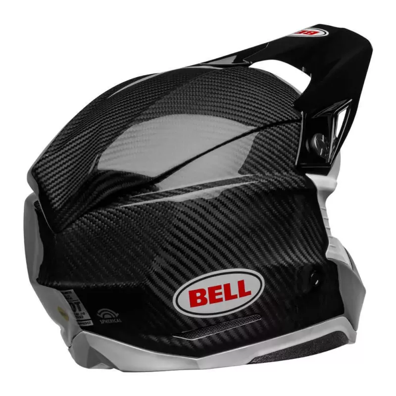 Casque BELL Moto-10 Spherical - SOLID Black/White