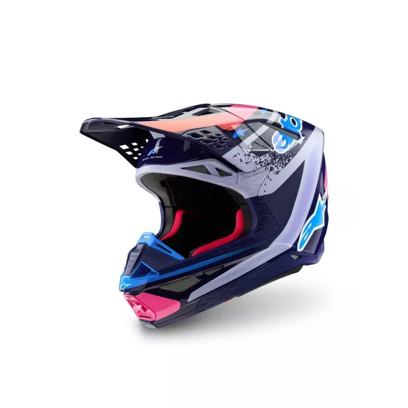 Casque Alpinestars S-M10 Edition Limitée Records Multicolore Brillant